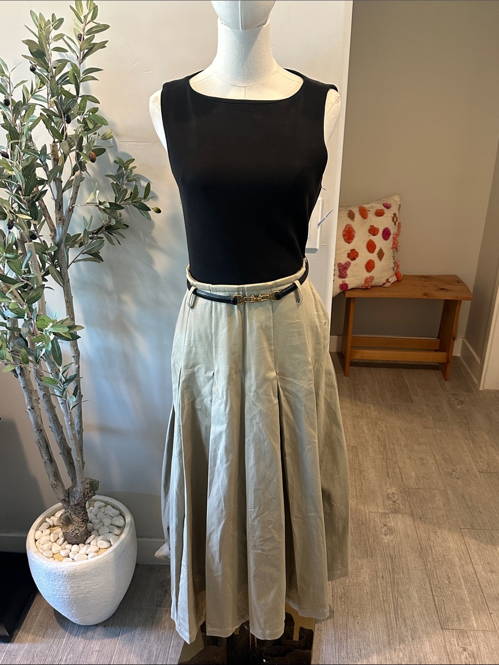 Avec Les Filles Mixed Media Pleated Dress New! - Picture 12 of 16